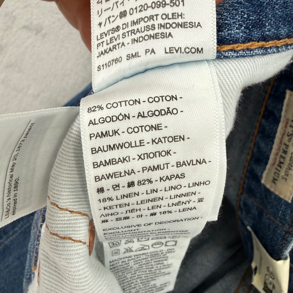 Levis Premium 568 Loose Straight Lightweight Linen Cotton Jeans Men's Sz 31x32 - Picture 13 of 16